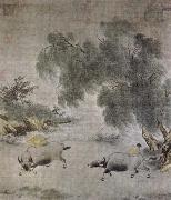 Li Ti Drovers returning in a storm china oil painting reproduction